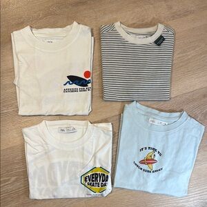 Assorted Zara Kids Short Sleeve Tees - size 6-7